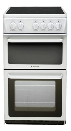 Hotpoint - HAE51P Twin Cavity Electric Cooker - White